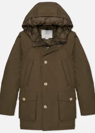 Мужская куртка парка Woolrich Arctic, цвет оливковый, размер XXL