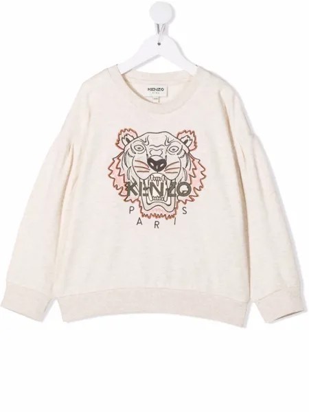 Kenzo Kids толстовка с вышивкой Tiger