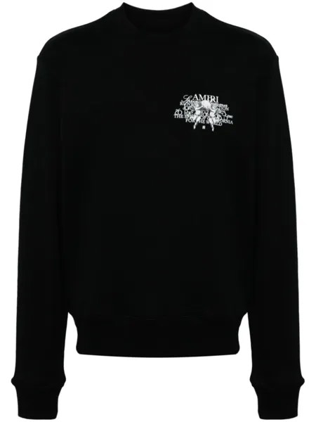 AMIRI logo-print cotton sweatshirt, черный