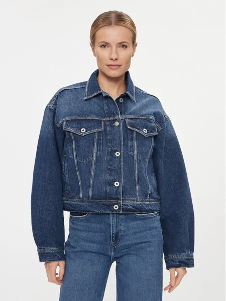 Джинсовая куртка свободного кроя Pepe Jeans, синий