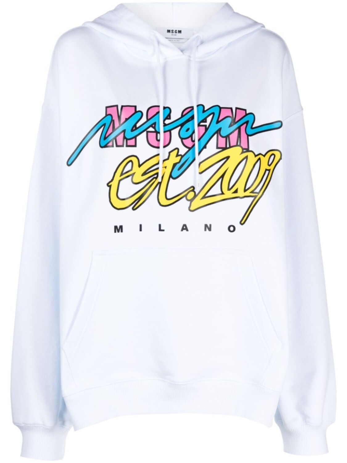 MSGM худи с логотипом, синий