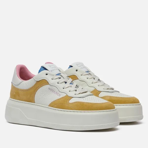 Женские кроссовки Woolrich Cupsole Chunky Suede жёлтый, размер 40 EU