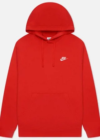 Мужская толстовка Nike Sportswear Club Fleece Hoodie, цвет красный, размер S