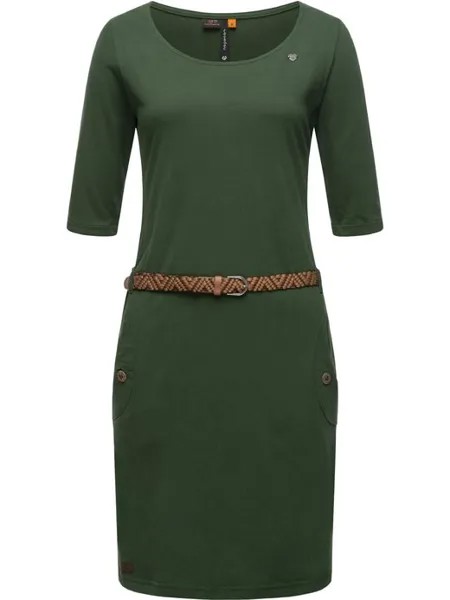 Платье-Рубашка тання однотонное Ragwear, зеленый