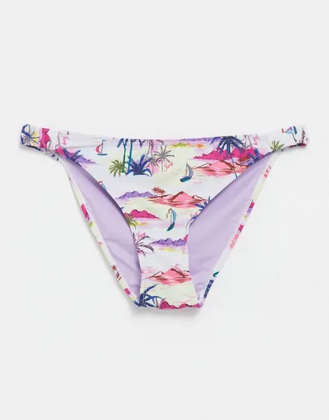 Пляжные плавки-бикини с пальмовым принтом Juicy Couture Venice-Многоцветный