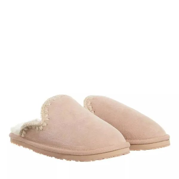 Туфли suede slipper eskimo stitch Mou, коричневый