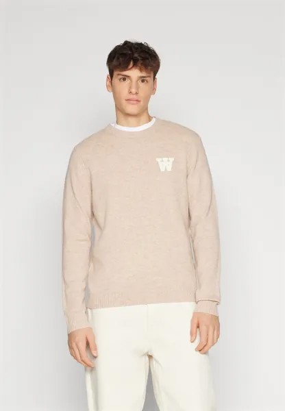 Джемпер вязаный TAY PATCH JUMPER Double A by Wood Wood, бежевый