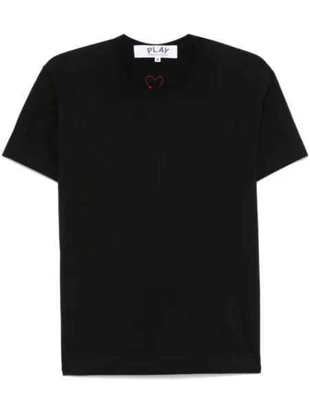 Comme Des Garçons Play футболка с нашивкой, черный