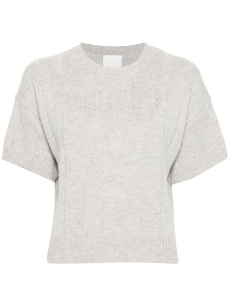 Allude меланжевый топ в рубчик, серый