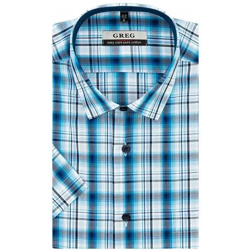Рубашка GREG, размер 174-184/44, голубой
