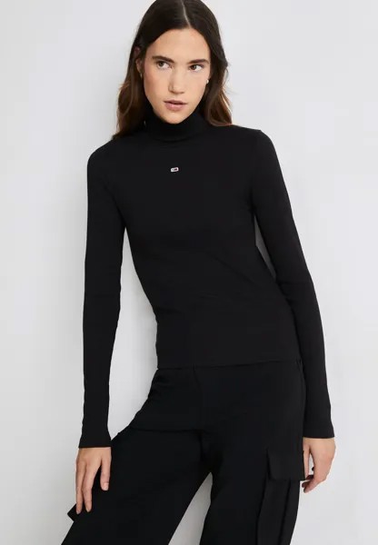 Топ с длинными рукавами Tommy Jeans ESSENTIAL TURTLENECK, черный