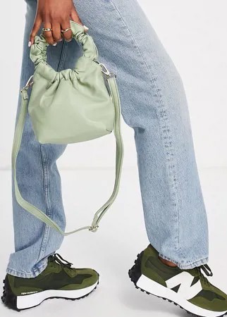 Зеленая сумка через плечо со сборками Truffle-Зеленый цвет