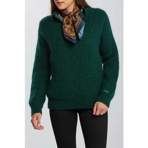 Пуловер GANT, размер L, зеленый