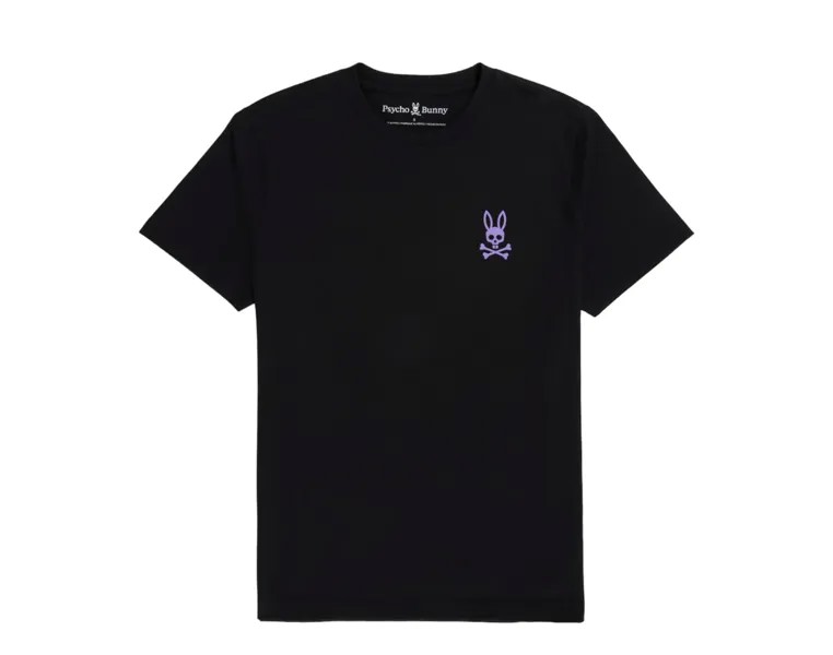 Мужская футболка Psycho Bunny с рисунком на спине Chicago, черный