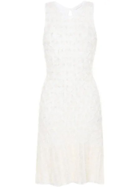 Платье мини с бахромой Chloé, бежевый