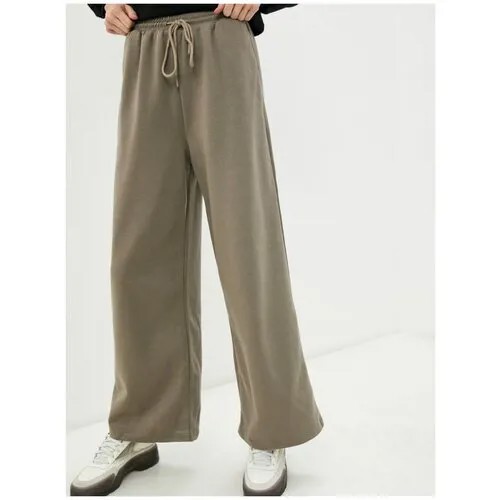 Широкие серо-бежевые брюки Incity, цвет серо-бежевый, размер L