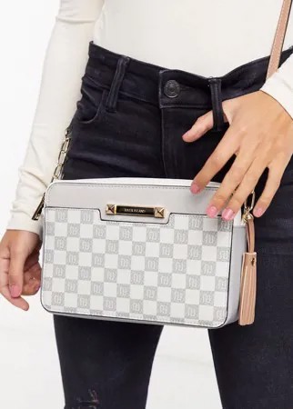 Серая сумка с монограммой River Island-Серый