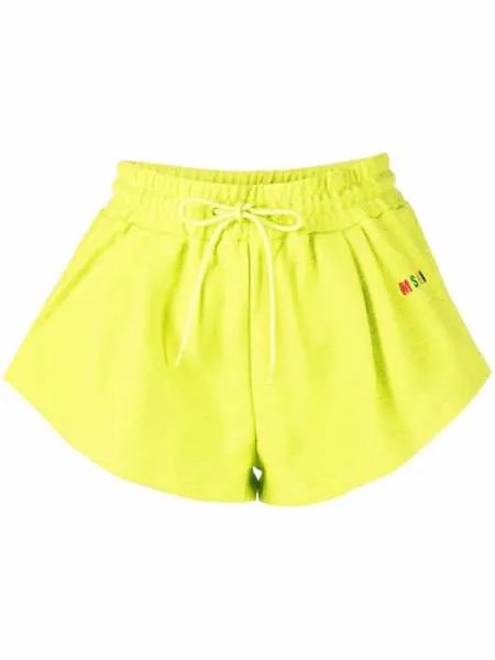 MSGM спортивные шорты с вышитым логотипом