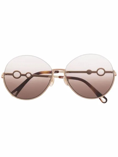 Chloé Eyewear солнцезащитные очки Sofya в круглой оправе