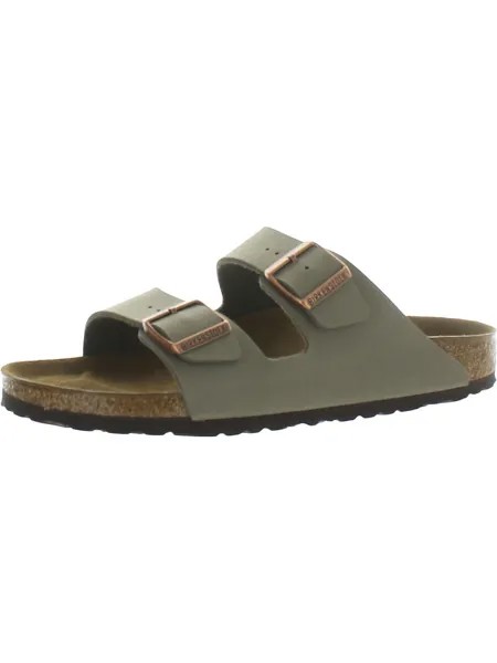Мужские кожаные шлепанцы Birkenstock, цвет Stone
