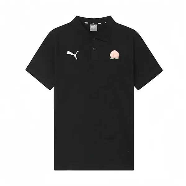 Рубашка поло унисекс черная Puma, черный