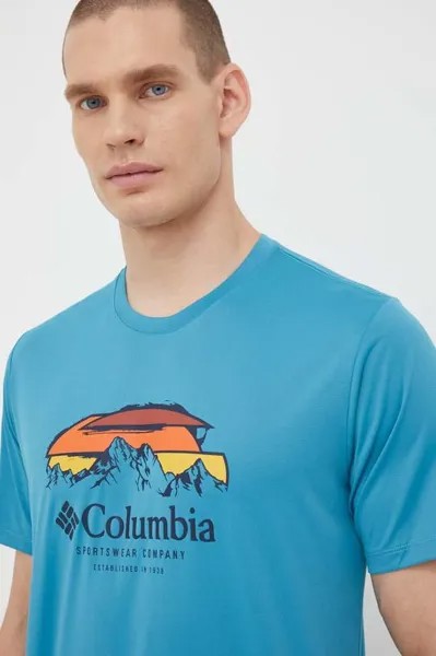 Спортивная футболка для походов Columbia, синий