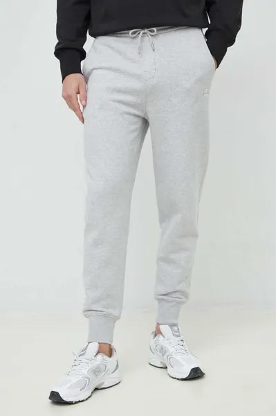 Хлопковые спортивные штаны Calvin Klein Jeans, серый