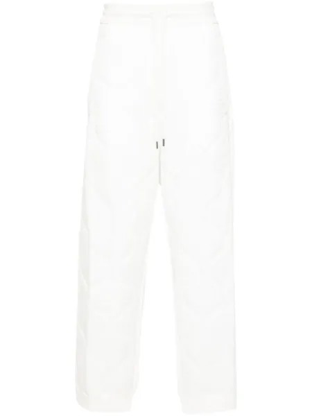 DRIES VAN NOTEN стеганые спортивные брюки широкого кроя, белый