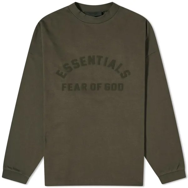 Футболка Fear Of God Essentials Spring Long Sleeve Printed, цвет Ink