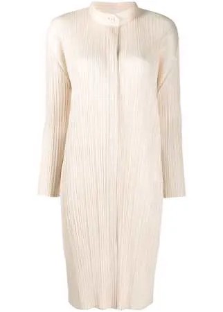 Pleats Please Issey Miyake плиссированное платье-рубашка