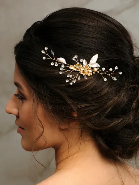 Заколка женская LUMINA JEWELS КитАк-2178 золотистая