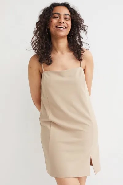 Платье А-силуэта из джерси H&M, светло-бежевый