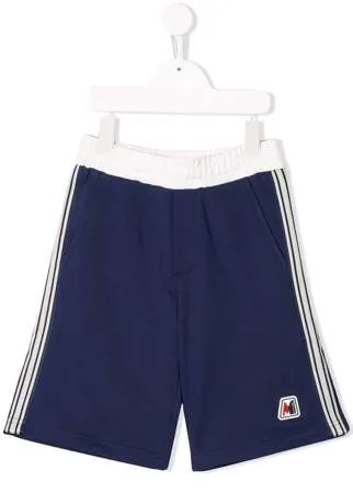Moncler Enfant спортивные шорты с лампасами
