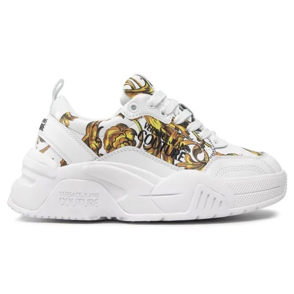 Женские кроссовки Versace Jeans из телячьей кожи, белый
