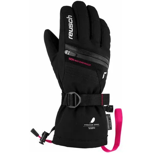 Перчатки Reusch, черный, розовый