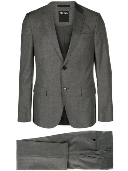 Zegna костюм в клетку Prince of Wales, серый