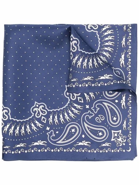 Longchamp шелковый платок с принтом пейсли