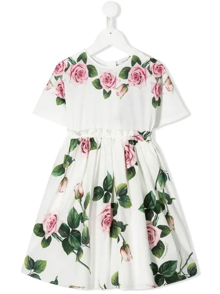 Dolce & Gabbana Kids платье с цветочным принтом