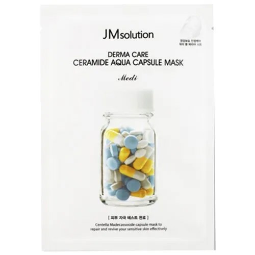 JM Solution Восстанавливающая целлюлозная маска с керамидами Derma Care Ceramide Aqua Capsule Mask, 30 мл