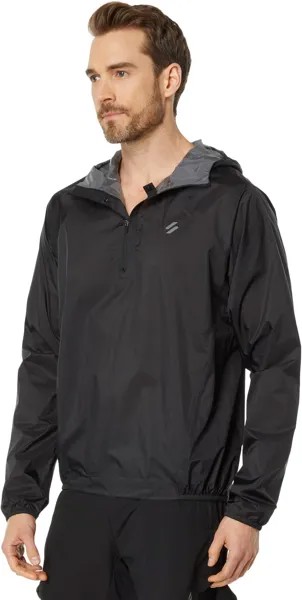 Куртка Run Lightweight Waterproof Shell Superdry, черный