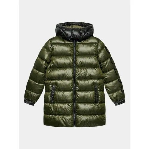 Пуховик GUESS, размер 14Y [METY], зеленый