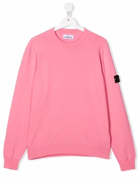 Stone Island Junior толстовка с нашивкой-логотипом