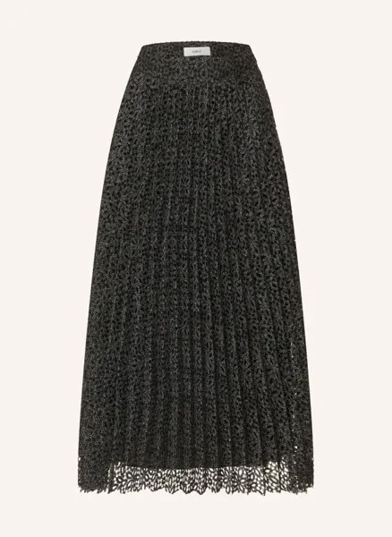 Плиссированная юбка camille из блестящей пряжи Ba&Sh, черный