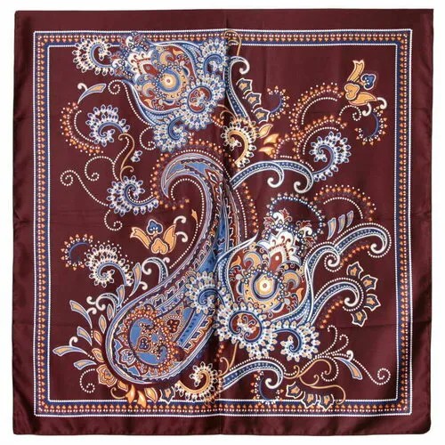 Платок Roby Foulards,90х90 см, коричневый