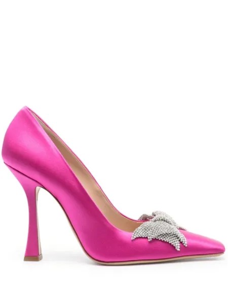 Casadei атласные туфли Butterfly 100, розовый