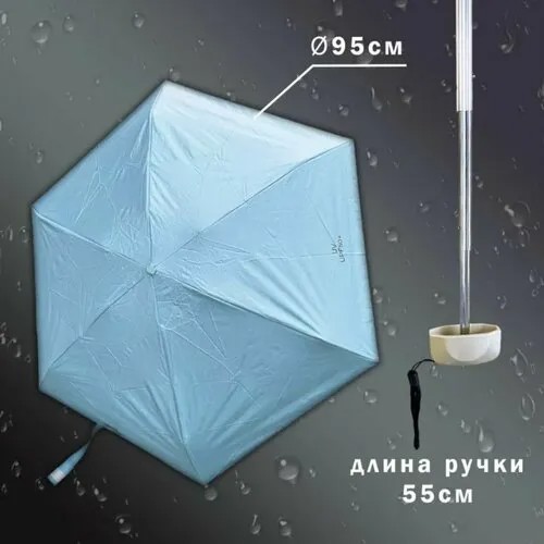 Мини-зонт , голубой