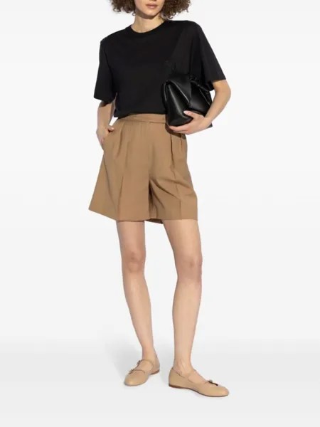 Max Mara футболка с вышитой монограммой, черный