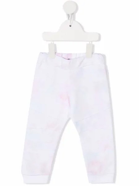 Balmain Kids брюки с принтом тай-дай и логотипом