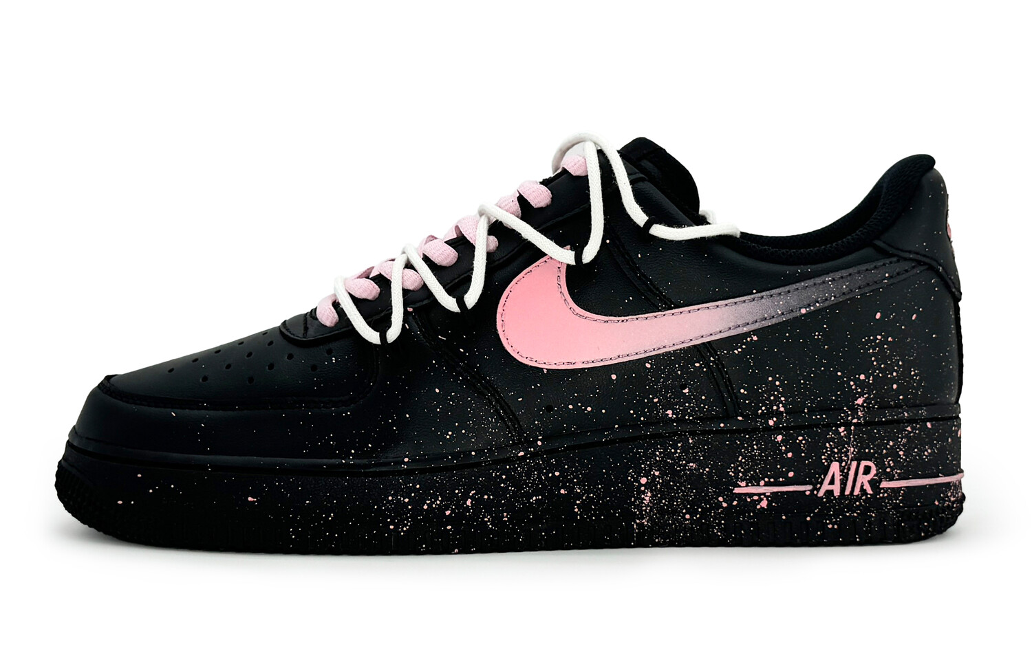 Кроссовки Nike Air Force 1 Skateboarding Shoes Women's Low-top Black/powder, черный/розовый