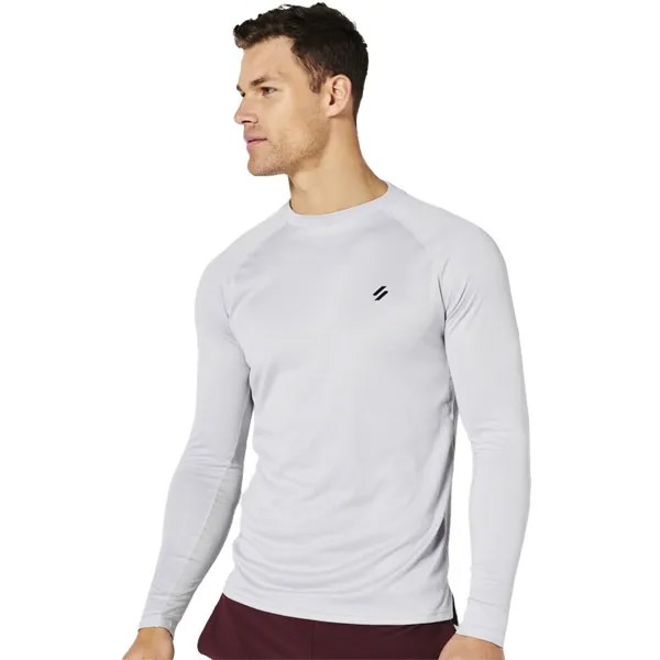 Лонгслив Superdry Train Mock Neck Top, серый